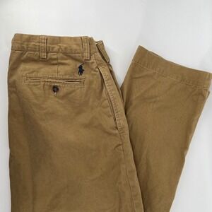 Polo Ralph Lauren Ethan Pant Mens 35x32 35/30 actual Brown Cotton Chino Trousers